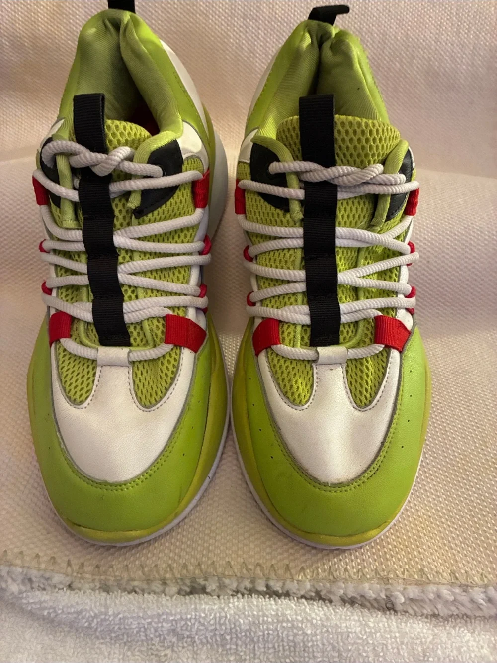 Tayno Footwear Neon Green and White Athletic Sneakers-